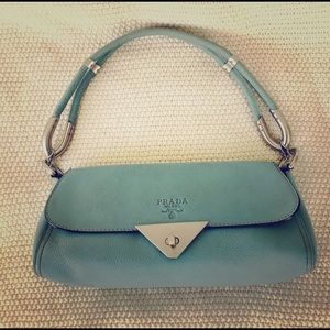 PRADA Light blue Leather Purse